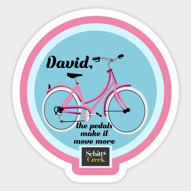 SCHITT'S CREEK DAVID'S BIKE Sticker by LICENSEDLEGIT